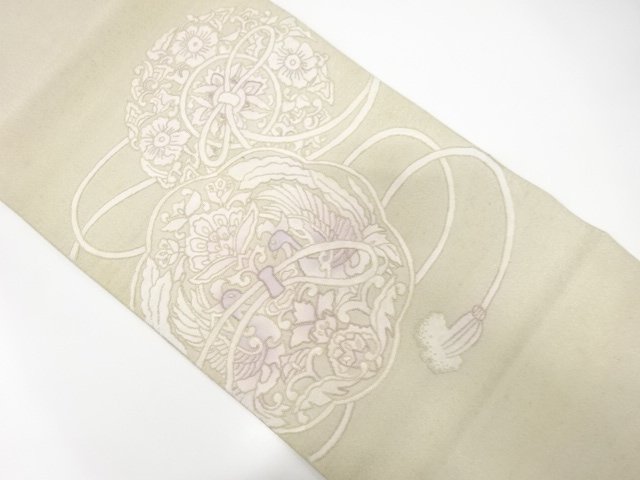 JAPANESE KIMONO / ANTIQUE SAGARA EMBROIDERY / BIRD PATTERN FACING MIRR
